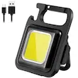 چراغ قوه شارژی مدل Light Keychain LED با نور مهتابى COB بدنه فلزى ضدآب و ضدضربه، مگنت دار، دربازكن چندمنظوره و سه حالت نوردهی