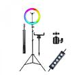 رینگ لایت 10 اینچ + سه پایه عکاسی پی نت (P-net) مدل LJJ26-RGB