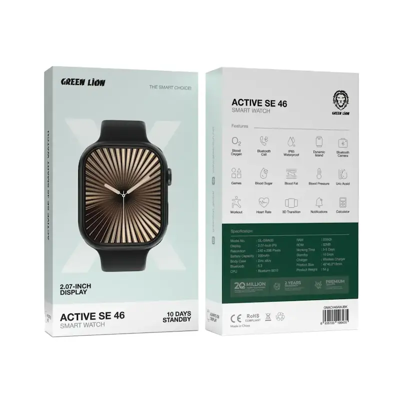 ساعت هوشمند اکتیو اس ای 46 گرین Green Lion Active SE 46 Smart Watch