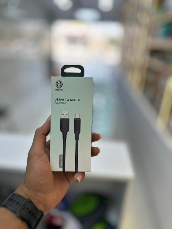 کابل شارژ و دیتا Type C 1 متری Green Lion کد0670
