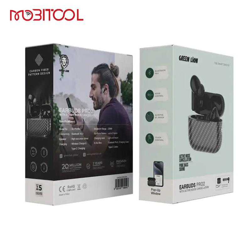 هندزفری بلوتوث گرین لاین Green Lion Earbuds Pro 2 with ANC GL-P2