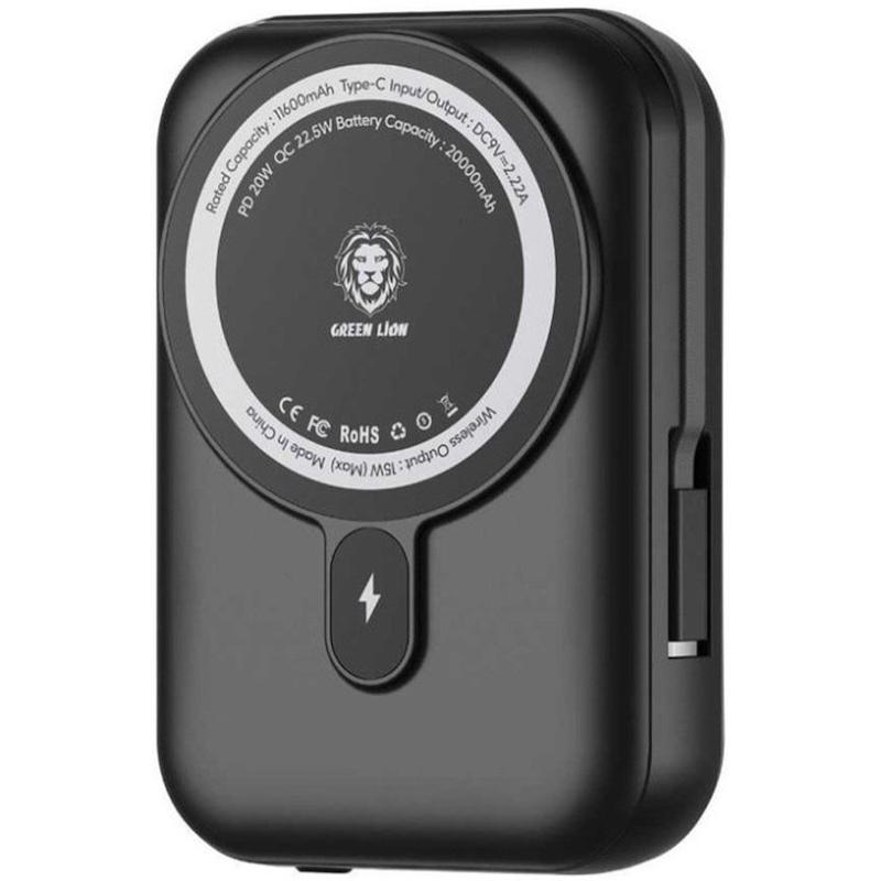 پاوربانک 10000 میلی‌آمپر گرین لاین مدل GNMPB10KTC-Monaco MagSafe