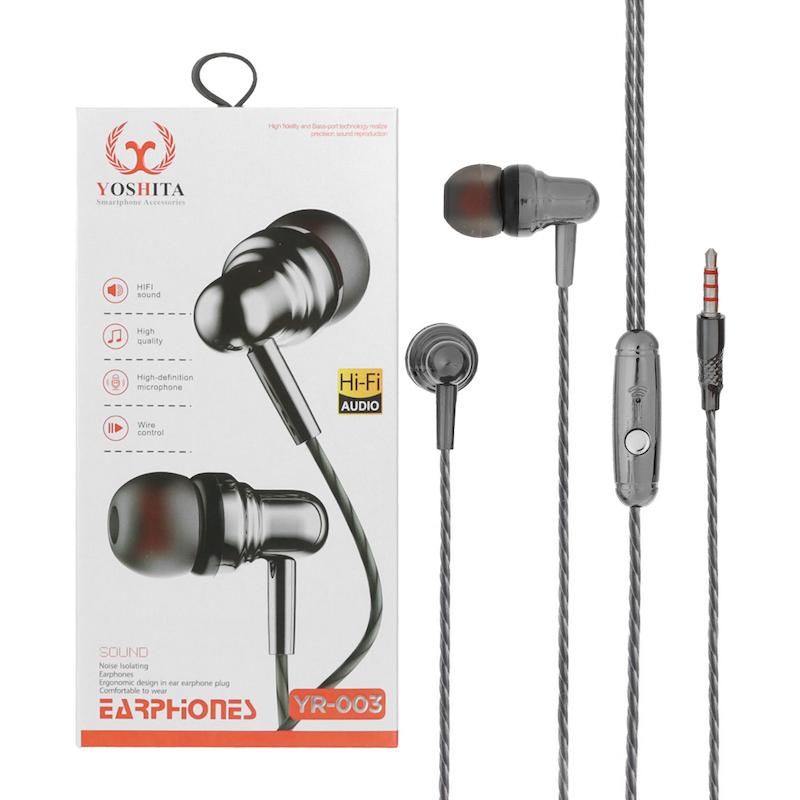 هندزفری باسیم Yoshita مدل YR-003 - مشکی - MMS