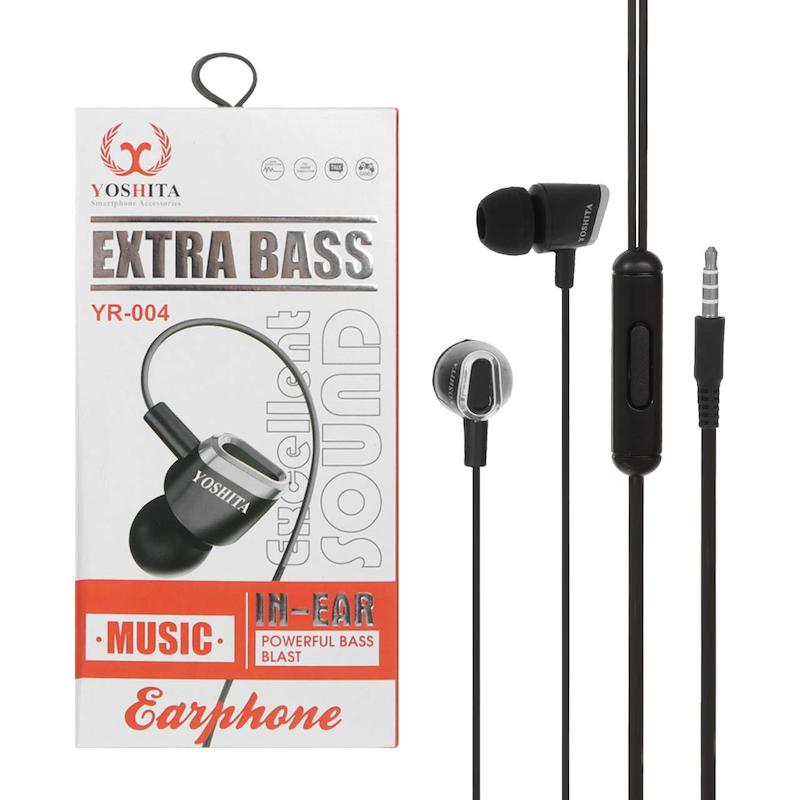 هندزفری باسیم Yoshita مدل YR-004 - مشکی - MMS