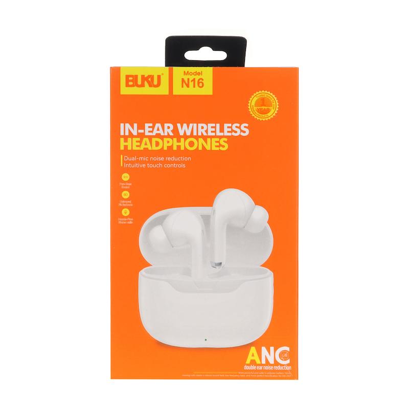 ایرفون بی سیم BUKU مدل N16 - سفید - MMS