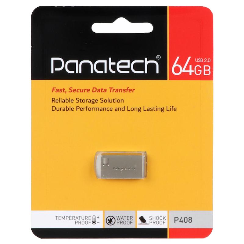 Panatech P408 USB2.0 Flash Memory - 64GB  نقره ای