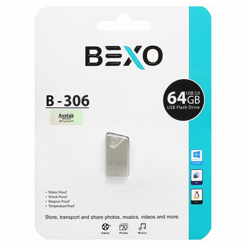 BEXO B-306 USB2.0 Flash Memory-64GB (گارانتی داده پردازی آواتک)نقره ای