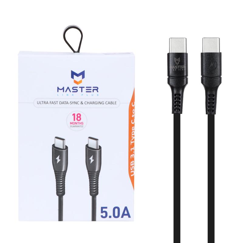 کابل شارژ فست MASTER Type-C to Type-C مدل ETM 002 - مشکی