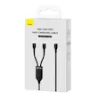 کابل شارژ یک به دو USB-C به USB-C باسئوس مدل Baseus Flash Series Ⅱ One-for-Two Fast Charging Cable توان 100 وات طول 1.5 متر با گارانتی 24 ماهه شرکتی
