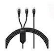 کابل شارژ یک به دو USB-C به USB-C باسئوس مدل Baseus Flash Series Ⅱ One-for-Two Fast Charging Cable توان 100 وات طول 1.5 متر با گارانتی 24 ماهه شرکتی