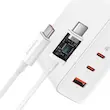 شارژر دیواری 140 وات باسئوس مدل Baseus GaN5 Pro Fast Charger 2C+U 140W EU CCGP10020 با 2 خروجی USB-C و 1 خروجی USB به همراه کابل دو سر USB-C با گارانتی 24 ماهه شرکتی