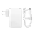 شارژر دیواری 140 وات باسئوس مدل Baseus GaN5 Pro Fast Charger 2C+U 140W EU CCGP10020 با 2 خروجی USB-C و 1 خروجی USB به همراه کابل دو سر USB-C با گارانتی 24 ماهه شرکتی