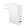 شارژر دیواری 140 وات باسئوس مدل Baseus GaN5 Pro Fast Charger 2C+U 140W EU CCGP10020 با 2 خروجی USB-C و 1 خروجی USB به همراه کابل دو سر USB-C با گارانتی 24 ماهه شرکتی