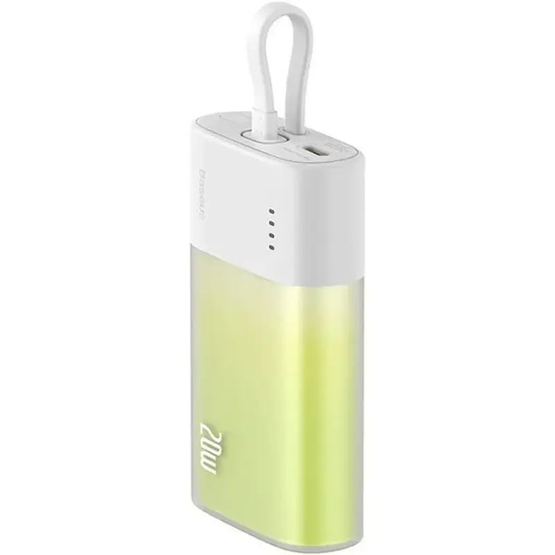 پاوربانک 5200 میلی آمپر باسئوس 20 وات مدل Baseus Popsicle Fast Charging Power Bank IP Edition 5200mAh 20W با گارانتی 24 ماهه شرکتی