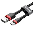 کابل تبدیل USB به USB-C باسئوس مدل Baseus Cafule Cable A-C 3A CATKLF طول 1 متر با گارانتی 24 ماهه شرکتی