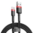 کابل تبدیل USB به USB-C باسئوس مدل Baseus Cafule Cable A-C 3A CATKLF طول 1 متر با گارانتی 24 ماهه شرکتی