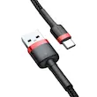 کابل تبدیل USB به USB-C باسئوس مدل Baseus Cafule Cable A-C 3A CATKLF طول 1 متر با گارانتی 24 ماهه شرکتی