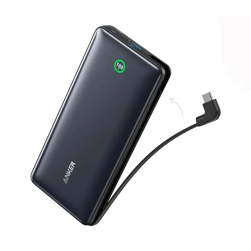 پاوربانک 20000 میلی آمپر انکر 30 وات مدل Anker A1387 دارای کابل USB-C با گارانتی 18 ماهه شرکتی