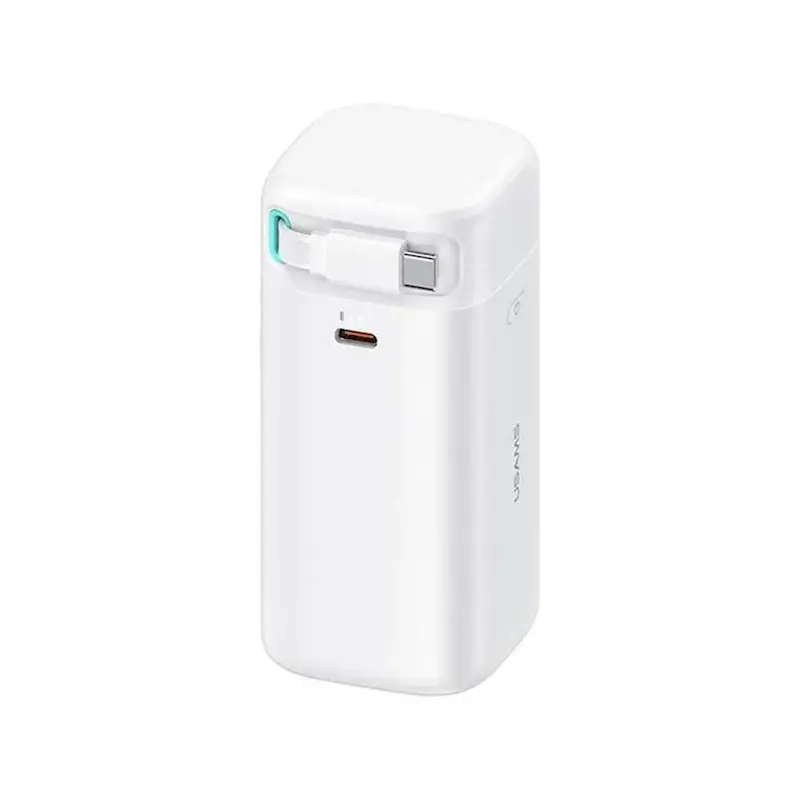 پاوربانک 18000 میلی آمپر یوسمز 45 وات مدل Usams CD216 20KCD21601 دارای کابل USB-C متصل با گارانتی 12 ماهه شرکتی