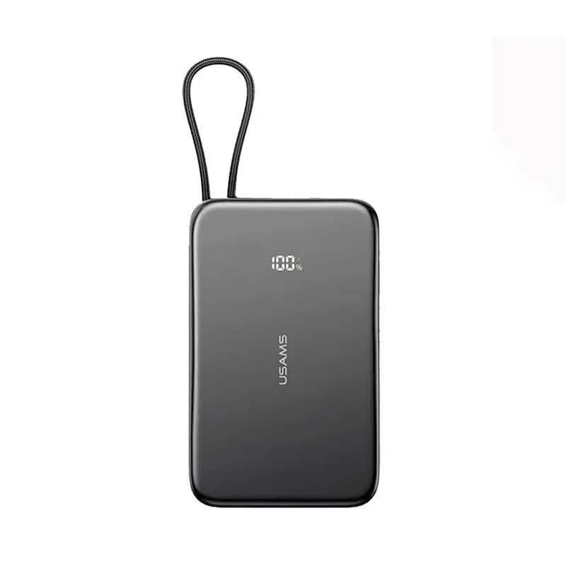 پاوربانک 5000 میلی آمپر یوسمز 20 وات مدل Usams CD227 5KCD22701 دارای کابل USB-C متصل با گارانتی 12 ماهه شرکتی