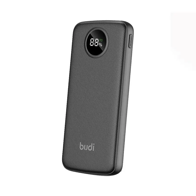 پاوربانک بودی 10000 میلی آمپر 22.5 وات مدل Budi PB820B1 با گارانتی ۱۸ ماهه شرکتی (۶ ماه تعویض)