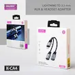 کابل تبدیل لایتنینگ به AUX و لایتنینگ مادگی کلومن مدل Koluman K-CA4 با گارانتی 12 ماهه شرکتی