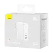 شارژر دیواری 140 وات باسئوس مدل Baseus GaN5 Pro Fast Charger 2C+U 140W EU CCGP10020 با 2 خروجی USB-C و 1 خروجی USB به همراه کابل دو سر USB-C با گارانتی 24 ماهه شرکتی