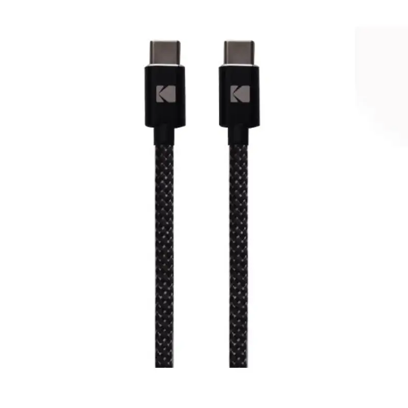 کابل شارژ کنفی USB-C به USB-C کداک 65 وات مدل Kodak USBC-5923 طول 2 متر با گارانتی 6 ماهه شرکتی