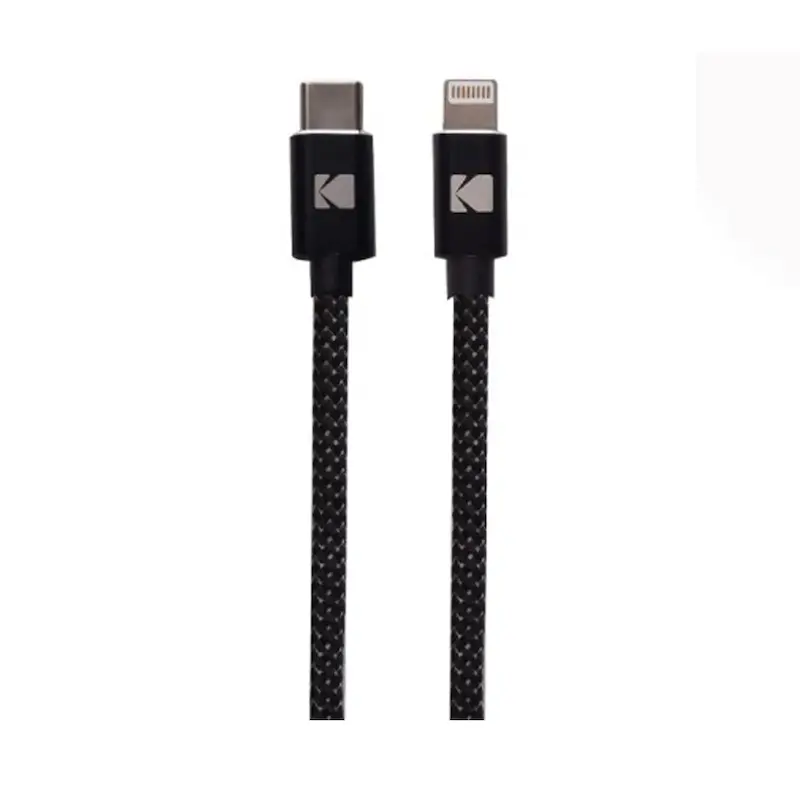 کابل شارژ کنفی USB-C به لایتنینگ کداک 20 وات مدل Kodak USBC-5924 طول 2 متر با گارانتی 6 ماهه شرکتی