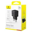 شارژر دیواری 20 وات باسئوس مدل Baseus Palm Fast Charger C+U 20W EU با گارانتی 24 ماهه شرکتی