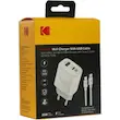 شارژر دیواری کداک 30 وات مدل Kodak WCWCS-7006 به همراه کابل USB-C به USB-C با گارانتی 6 ماهه شرکتی