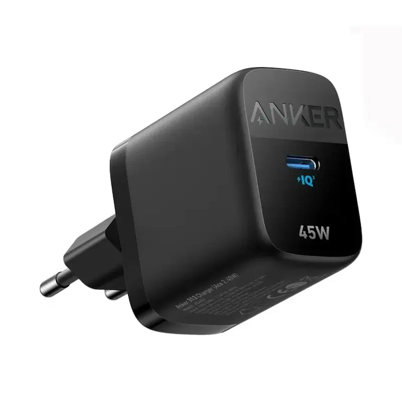 شارژر دیواری 45 وات انکر مدل Anker Ace Charger 313 A2643 با خروجی USB-C با گارانتی 18 ماهه شرکتی