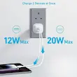 شارژر دیواری 20 وات انکر مدل Anker B2348 با یک خروجی USB و یک خروجی USB-C به همراه کابل USB-C به USB-C با گارانتی 18 ماهه شرکتی