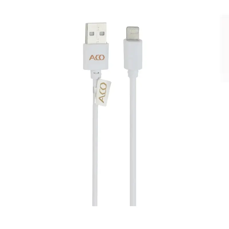 کابل شارژ USB به لایتنینگ آکو مدل Aco I Charge طول 1 متر با گارانتی ۱۸ ماهه شرکتی