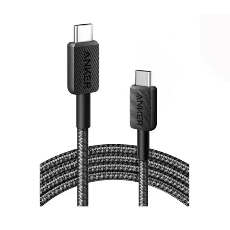 کابل شارژ کنفی USB-C به USB-C انکر مدل Anker A81D5 توان 240 وات طول 3 متر با گارانتی 18 ماهه شرکتی