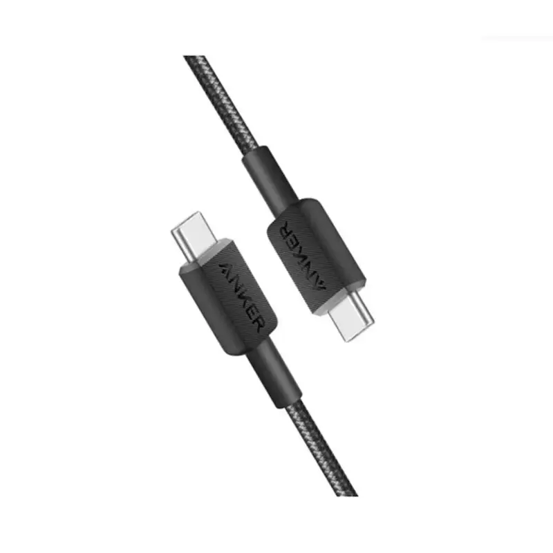 کابل شارژ کنفی USB-C به USB-C انکر مدل Anker A81D5 توان 240 وات طول 0.9 متر با گارانتی 18 ماهه شرکتی