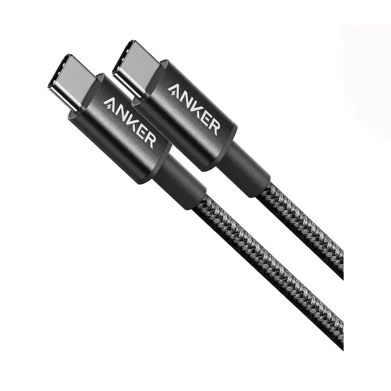 کابل شارژ کنفی USB-C به USB-C انکر مدل Anker A8752 توان 60 وات طول 1 متر با گارانتی 18 ماهه شرکتی