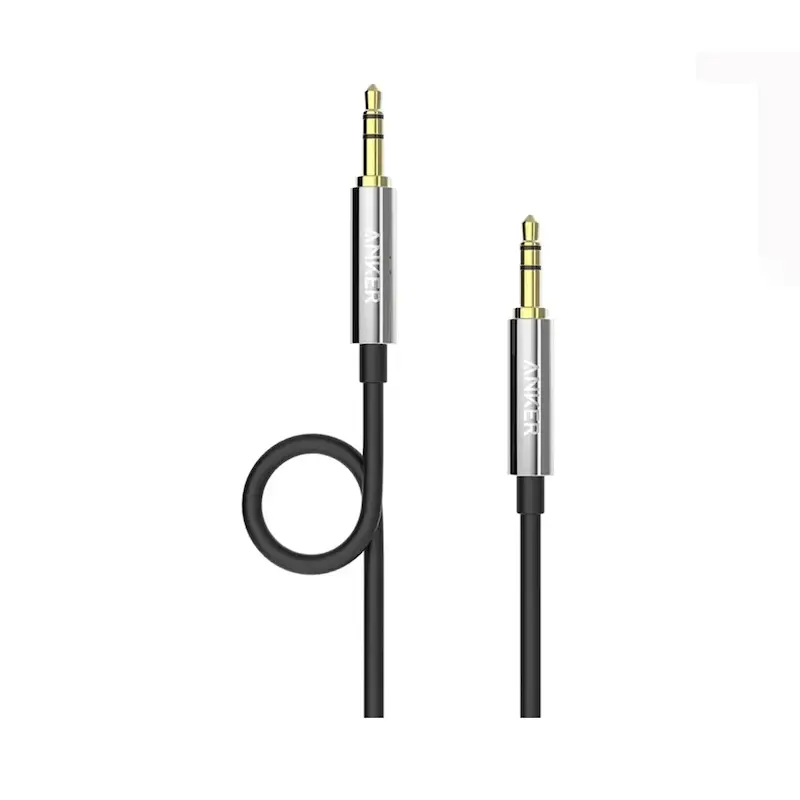 کابل AUX انکر 1.2 متری مدل Anker 3.5 mm Male To Male Audio Cable A7123 با گارانتی 12 ماهه شرکتی