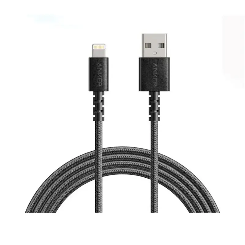 کابل شارژ کنفی USB به لایتنینگ انکر مدل Anker A8012 طول 0.9 متر با گارانتی 12 ماهه شرکتی
