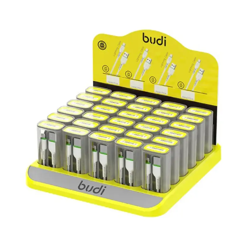 پک 30 عددی کابل شارژ USB به لایتنینگ بودی مدل Budi DC701L طول 1 متر با گارانتی ۱۸ ماهه شرکتی (۶ ماه تعویض)