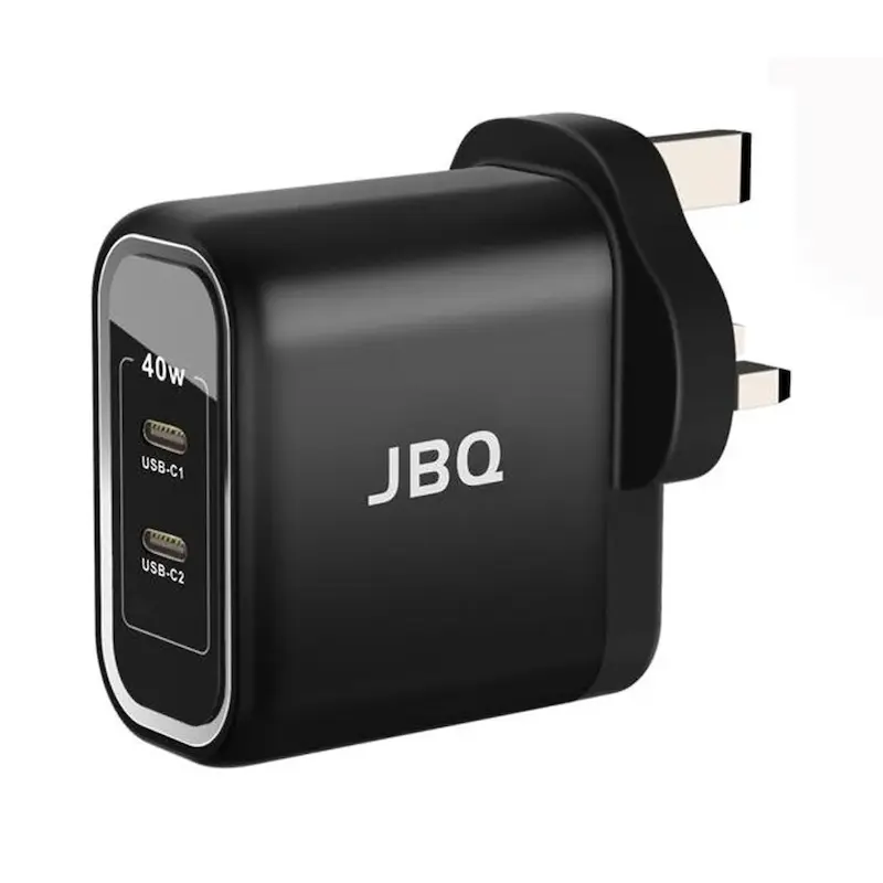 شارژر دیواری 40 وات جی بی کیو مدل JBQ HC-740 با دو خروجی USB-C با گارانتی 12 ماهه شرکتی