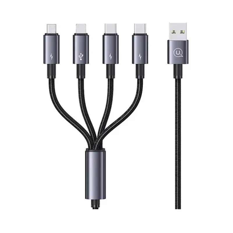 کابل شارژ USB به USB-C یوسمز مدل Usams Sufeng Series SJ739 4in1 طول 1.2 متر 4 در یک با گارانتی 18 ماهه شرکتی