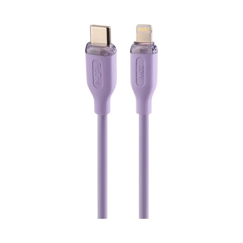 کابل شارژ USB-C به لایتنینگ پرووان مدل ProOne Pro Link Series PCC122 توان 30 وات طول 1.2 متر با گارانتی 18 ماهه شرکتی