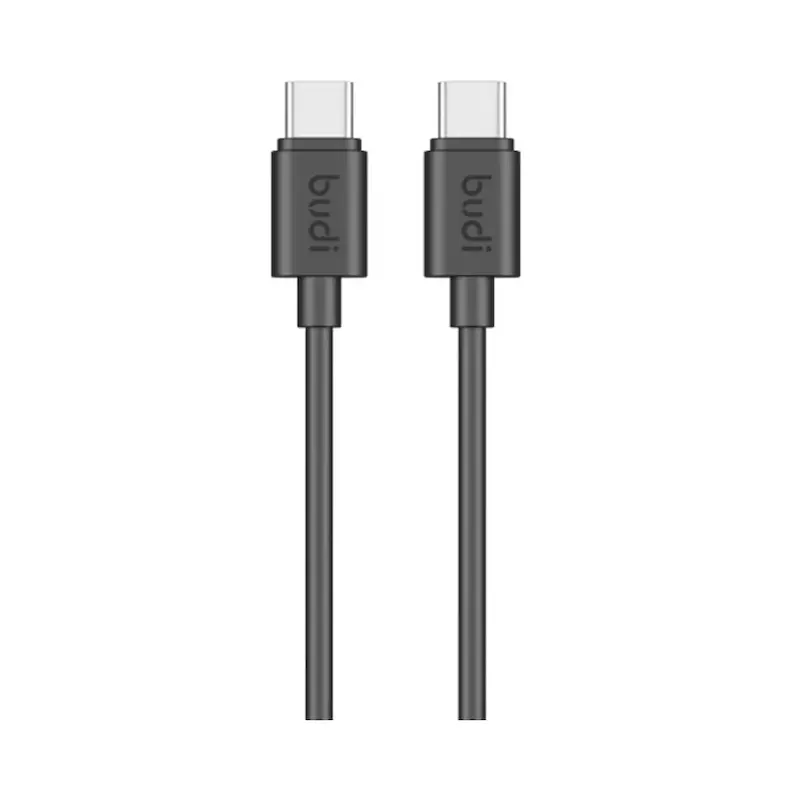 کابل شارژ USB-C به ‌USB-C بودی مدل Budi DC023TT12 توان 65 وات طول 1.2 متر با گارانتی ۱۸ ماهه شرکتی (۶ ماه تعویض)