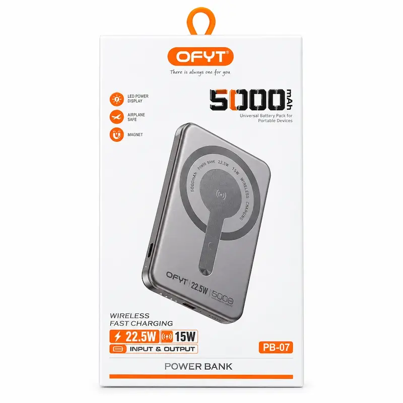 اتصال مغناطیسی مگ‌سیف پاوربانک OFYI PB-07