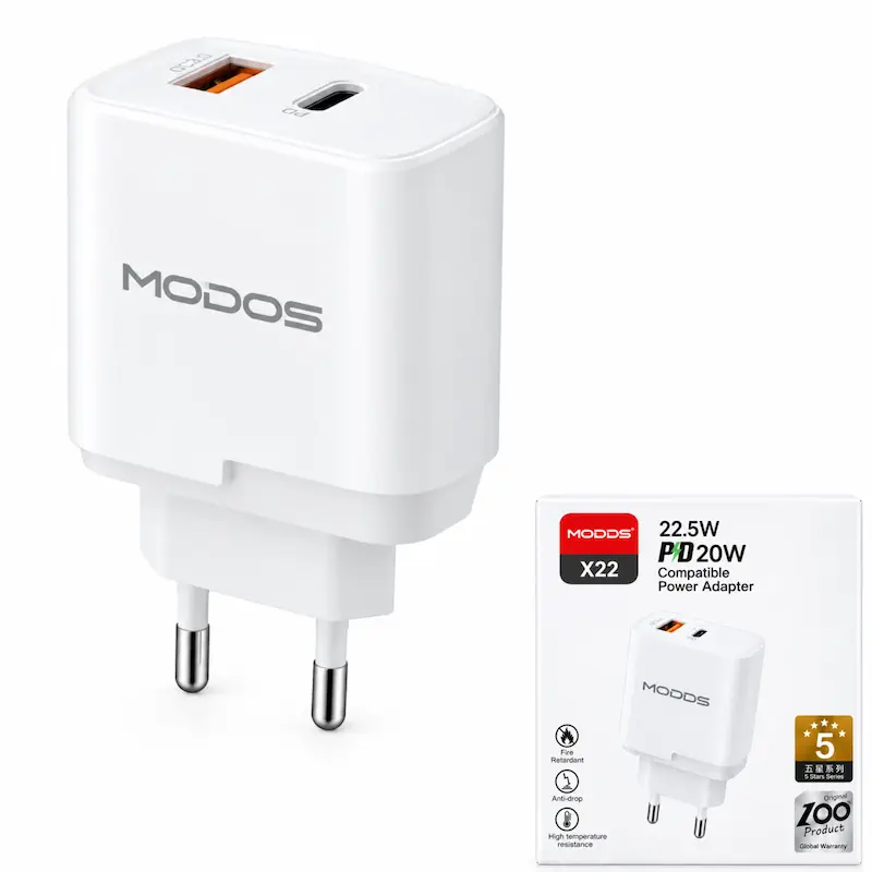 پورت‌های Type-C و USB شارژر مودوس X22
