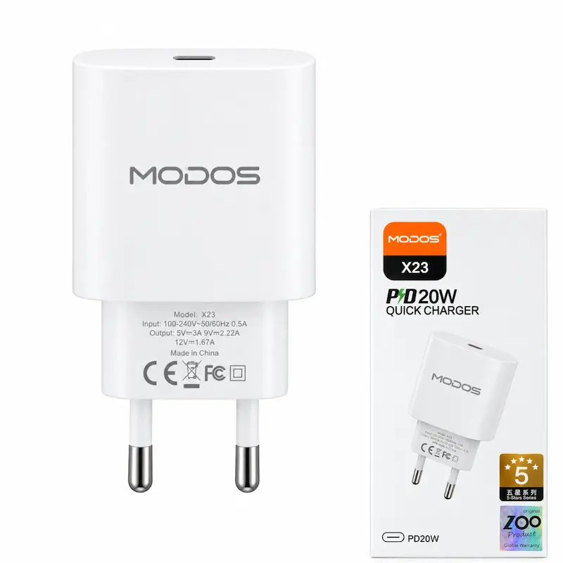 محتویات جعبه شارژر مودوس X23