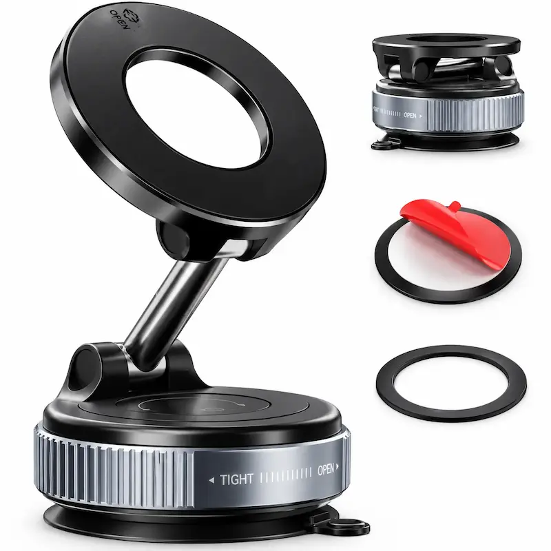 محتویات جعبه هولدر OFYI HD-17 شامل آهنربای اندروید