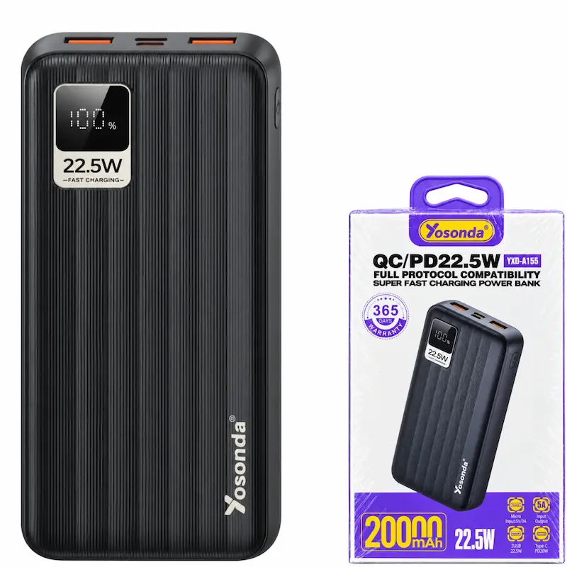 پاوربانک یوسوندا 20000 میلی آمپر مدل YXD-A155 