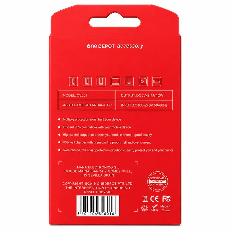شارژر دیواری وان دیپات مدل CS55T